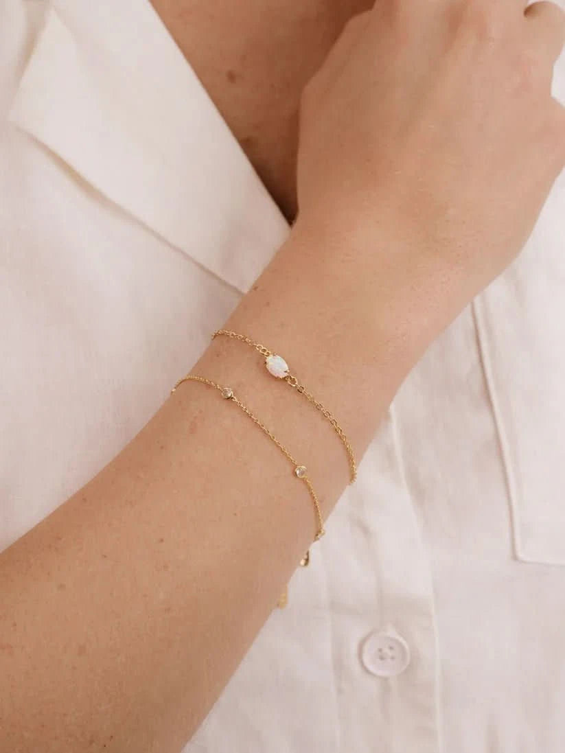 Opal Crystal Bracelet Set