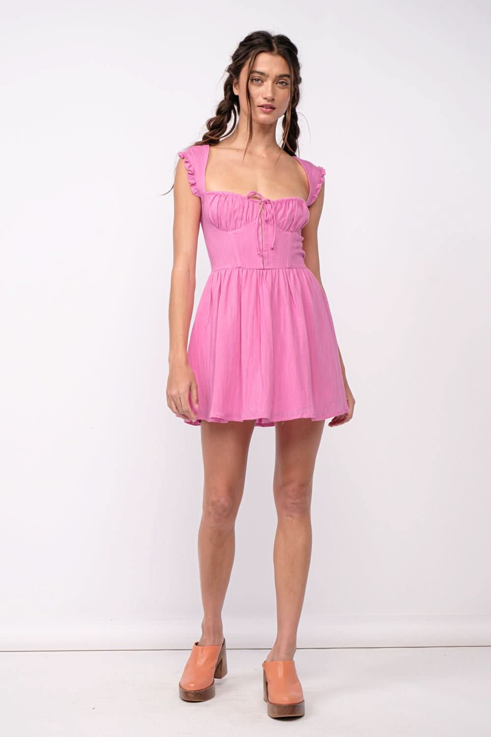Blakely Pink Bustier Mini Dress - Size M - Ruffle Straps - Fit-And-Flare Skirt - Sky to Moon - Preppy - Sorority - Rush - Graduation - Vacation Blakely Pink Bustier Mini Dress - Size M - Ruffle Straps - Fit-And-Flare Skirt - Sky to Moon - Preppy - Sorority - Rush - Graduation - Vacation