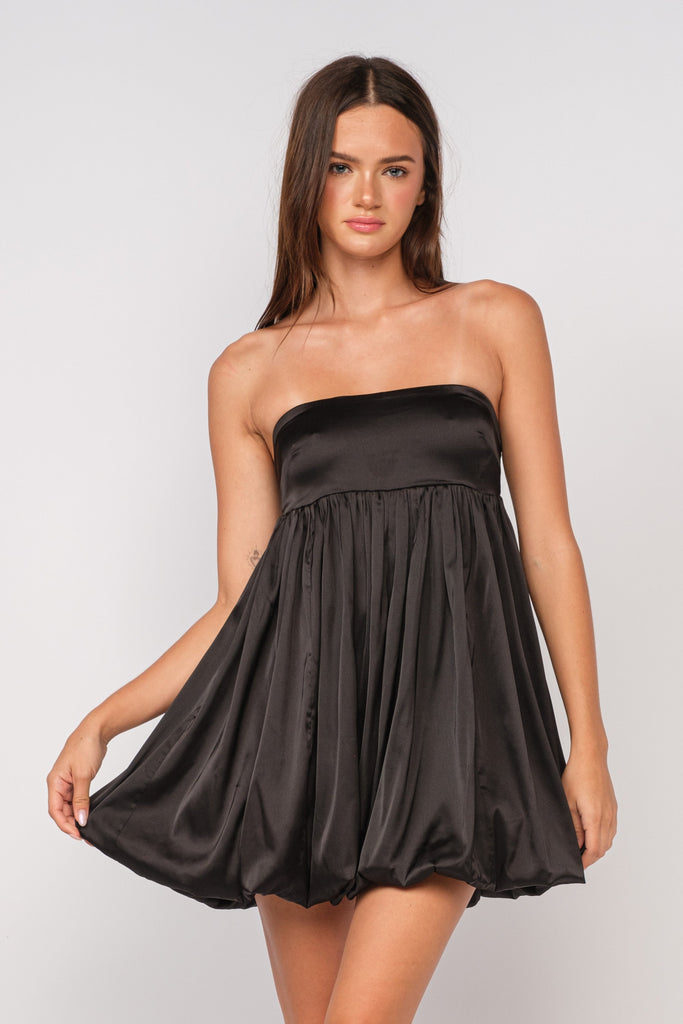 Black Bubble Mini Dress