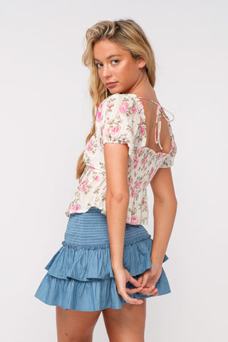 Pink Floral Top