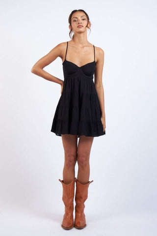 Black babydoll dress for Sorority Rush