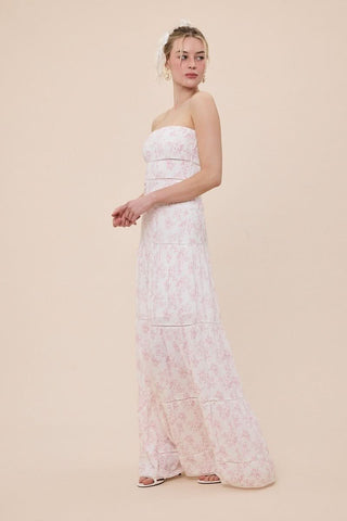 Amalfi Light Pink Floral Maxi Dress - Casual Floral Maxi Dress