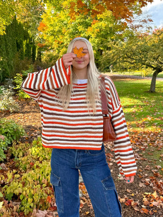 Striped Bell Sleeve Sweater