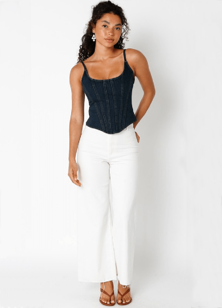 Denim Corset Top