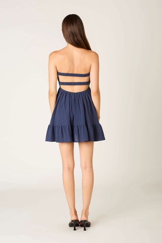 Dark Blue Mini Dress Casual