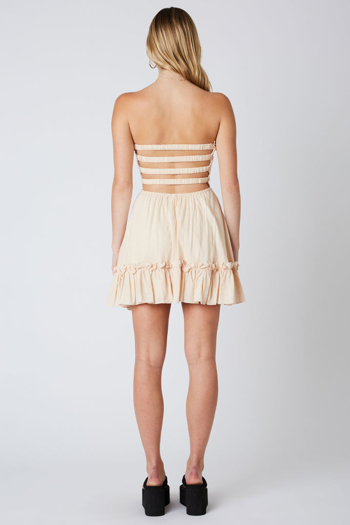 Ruffle Strapless Mini Dress