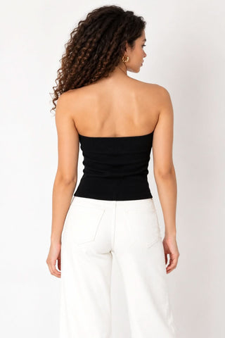 Becca Black Twist Knot Tube Top - Back View