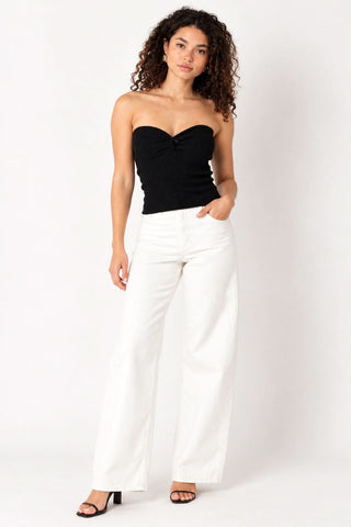 Becca Black Twist Knot Tube Top - Outfit View
