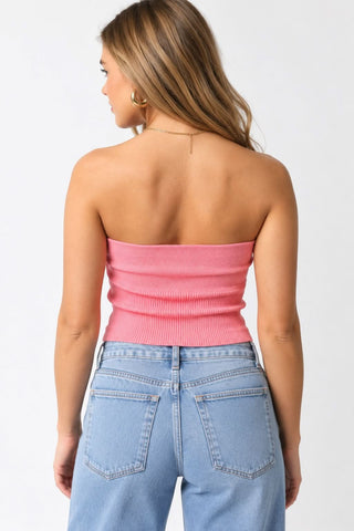 Becca Coral Twist Knot Tube Top - Back View
