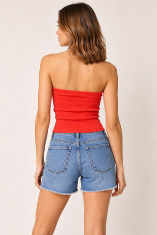 Becca Tangerine Twist Knot Tube Top - Back View