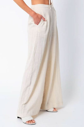 Beige summer two piece set side angle