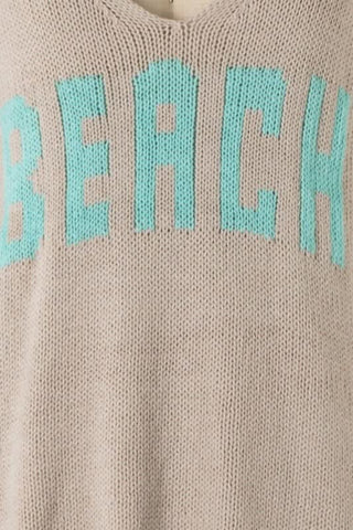 Hit The Beach Beige Lightweight Sweater - Detail View