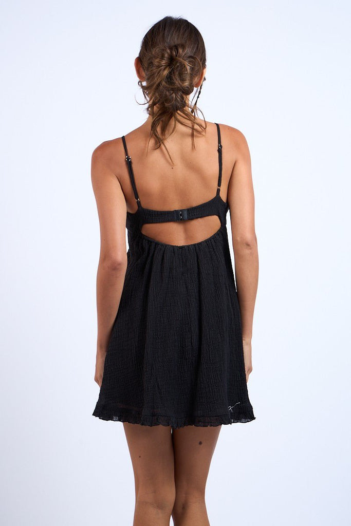 Black Backless Mini Dress