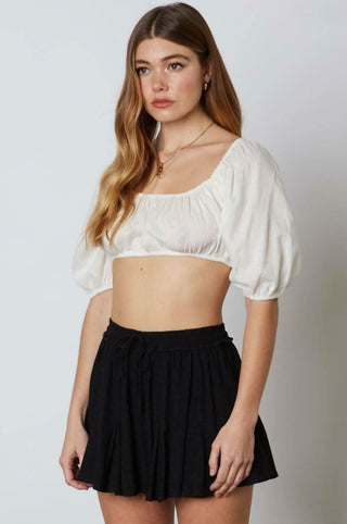 By The Sea Black Boho Flowy Shorts - Side Angle View