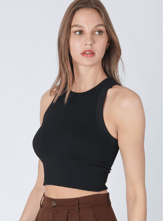 NIKIBIKI black high neck tank - versatile wardrobe staple