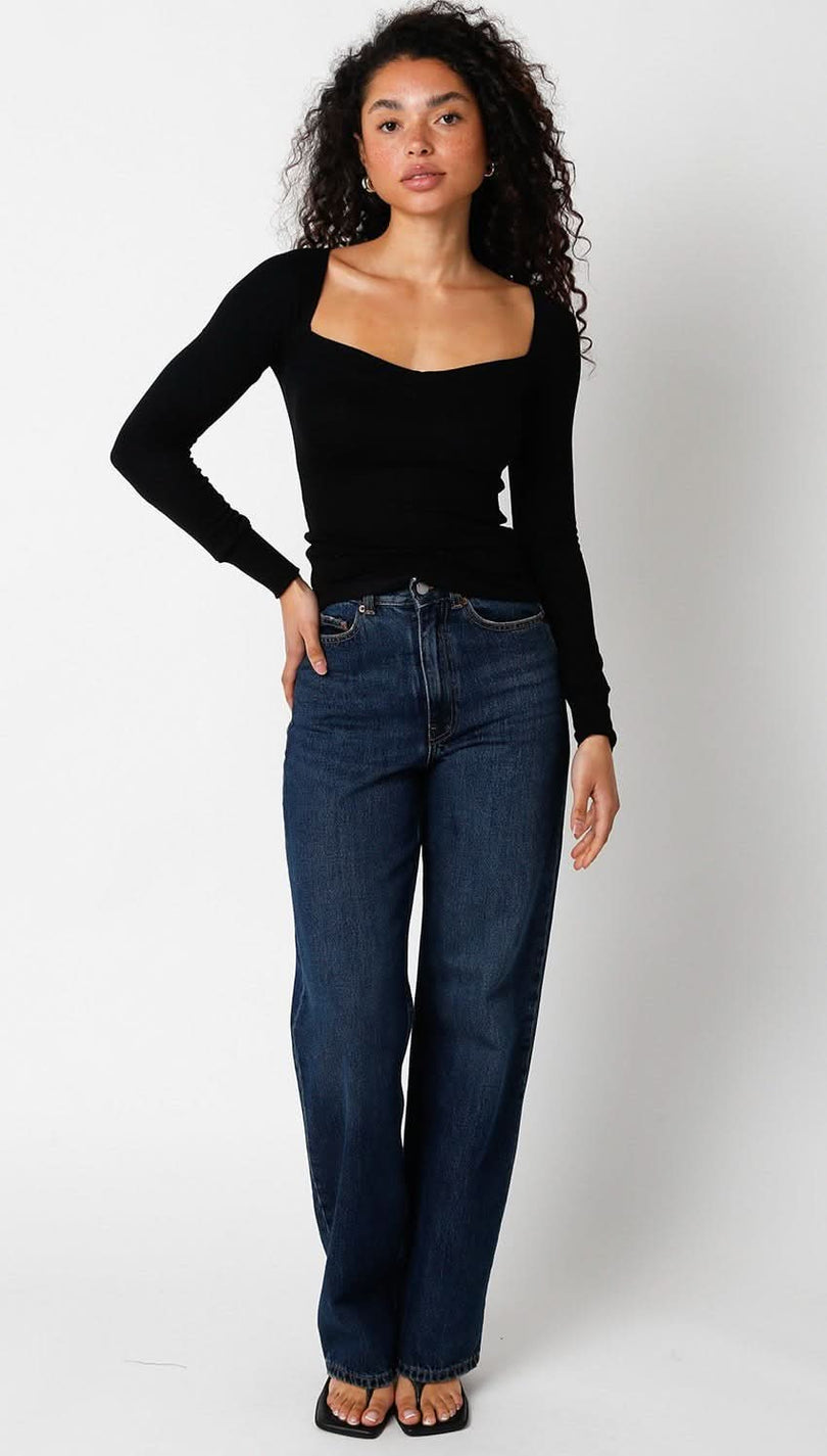 Black Long Sleeve Top Tight