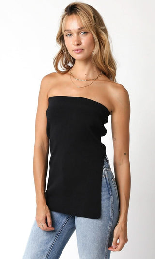 Lora Black Long Sweater Tube Top from ur coastal cowgirl boutique collection