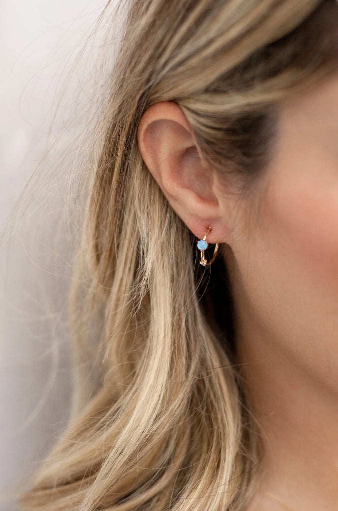 Blue Opal Earrings