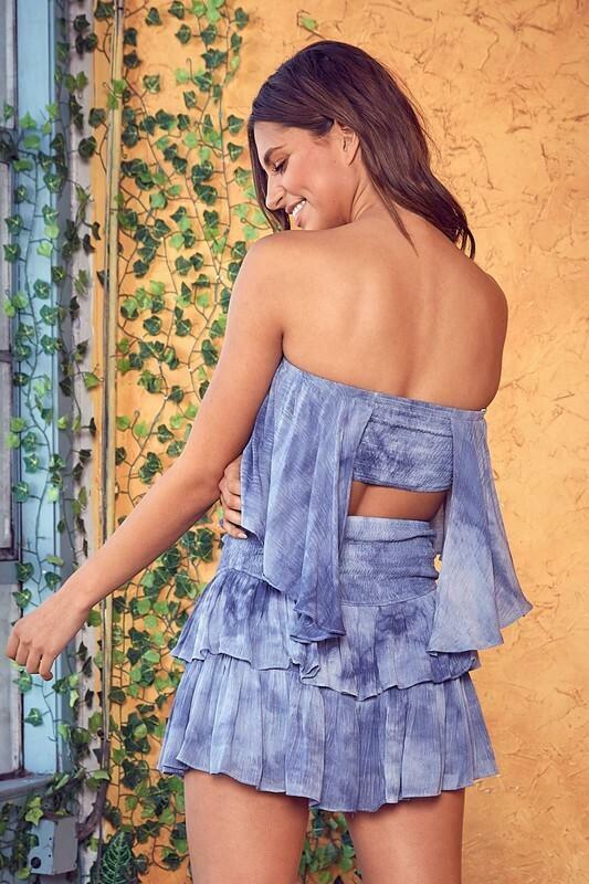 Blue Tie-Dye Romper