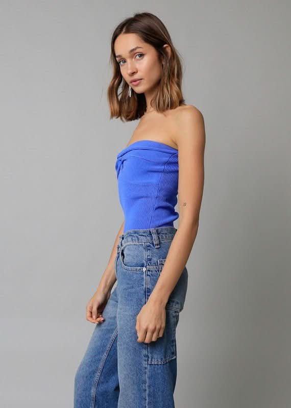 Periwinkle Twist Knot Tube Top