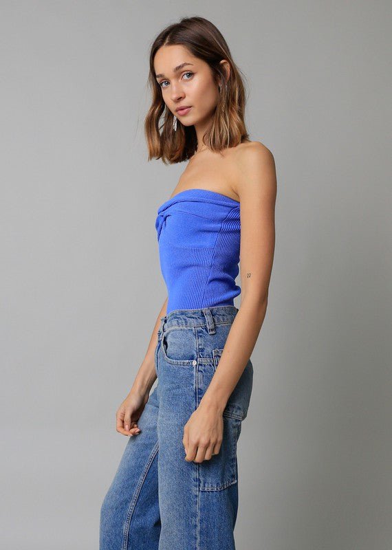 Periwinkle Twist Knot Tube Top