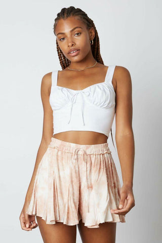 By The Sea Beige Tie-Dye Shorts - Ourtfit View