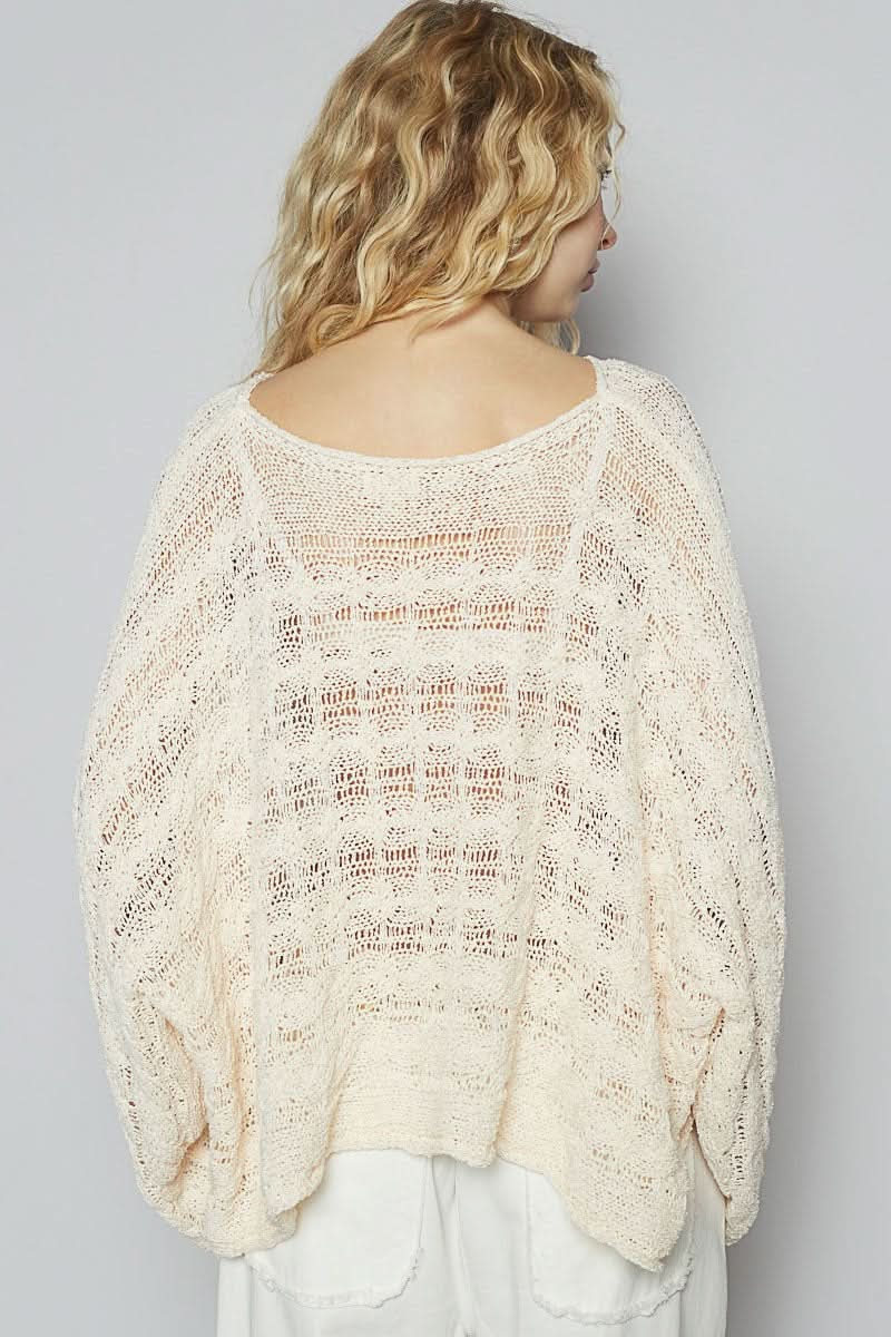 Cream Cable Knit Sweater