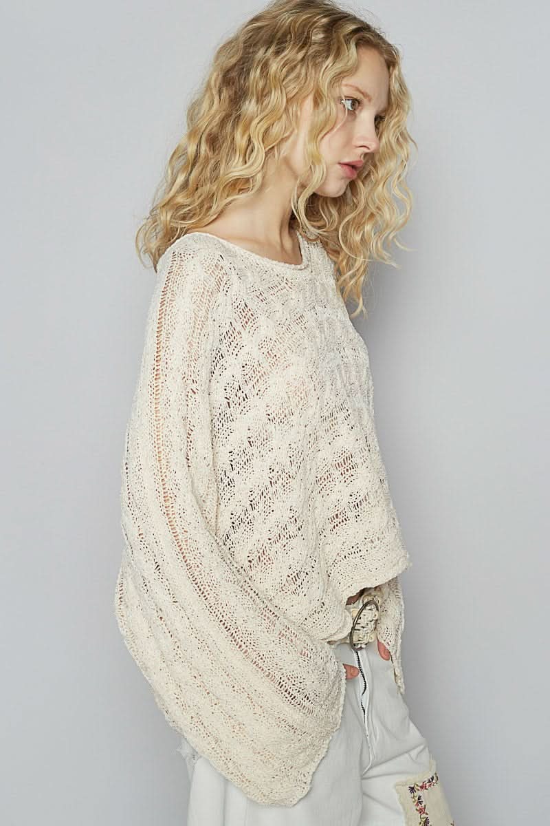 Cream Sweater Oversized