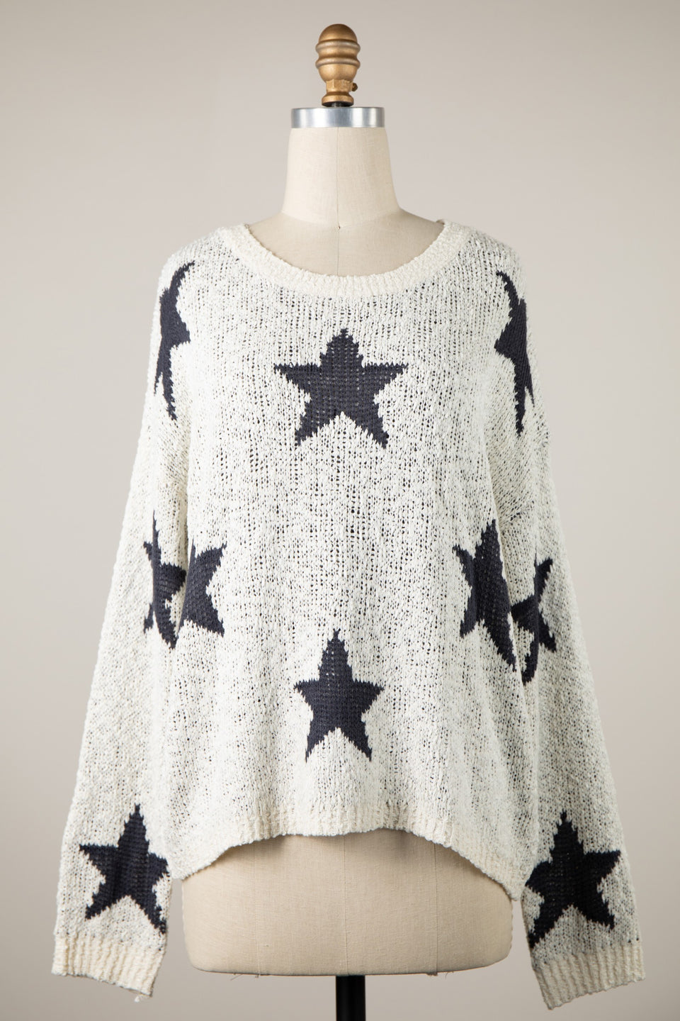 Celestial Ivory Stars Sweater - From our coastal cowgirl outfits collection.
