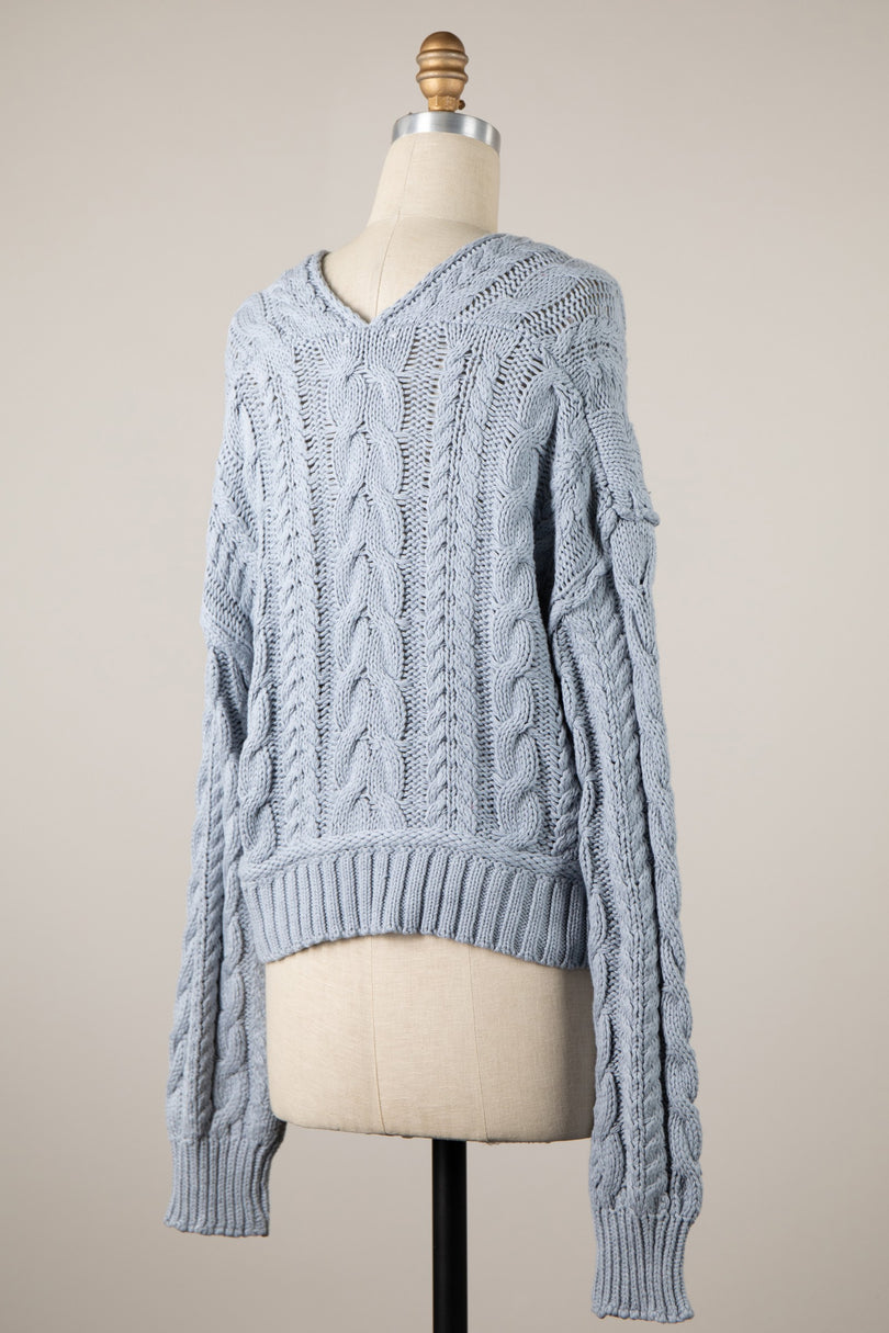 Oversized Cable Knit Cardigan 
