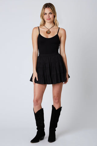 Black Tiered Skirt