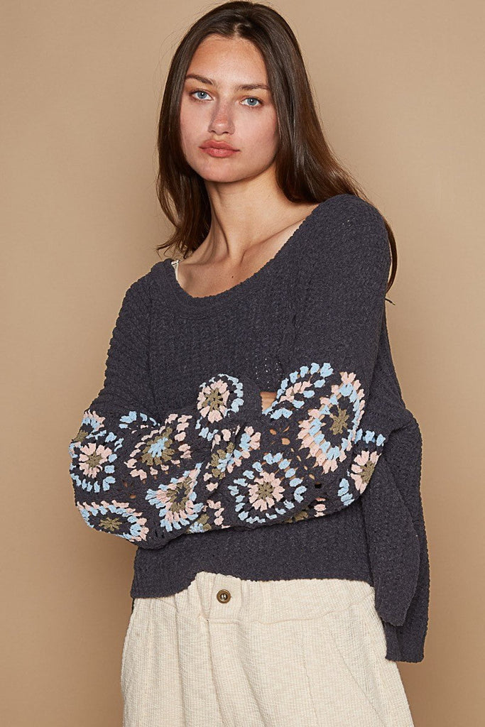 Crochet Sleeve Sweater