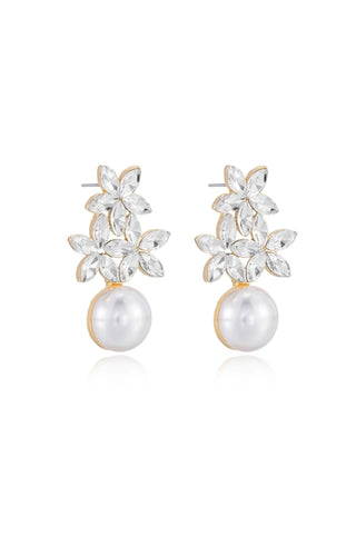 Crystal and Pearl Earrings