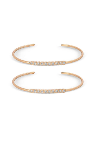 Ettika 18K Gold Plated Cuff Bracelet with Crystals