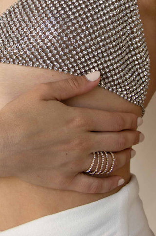 Crystal Spiral Ring