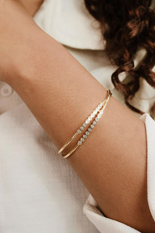 Ettika Double Take Crystal Cuff Set - Gold