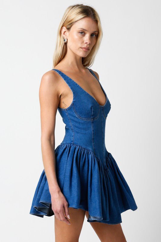 Denim Ballet Core Dress