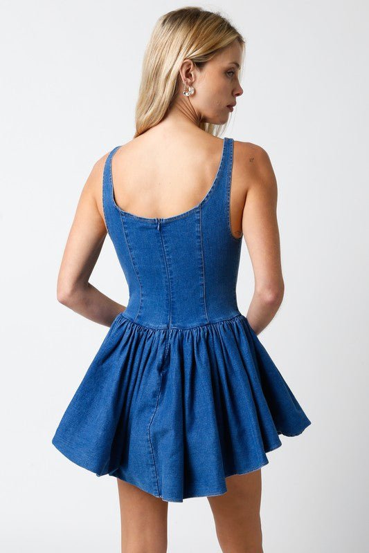 Denim Corset Mini Dress