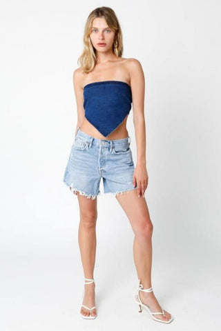 Austin Denim Scarf Top from our bandana tops edit
