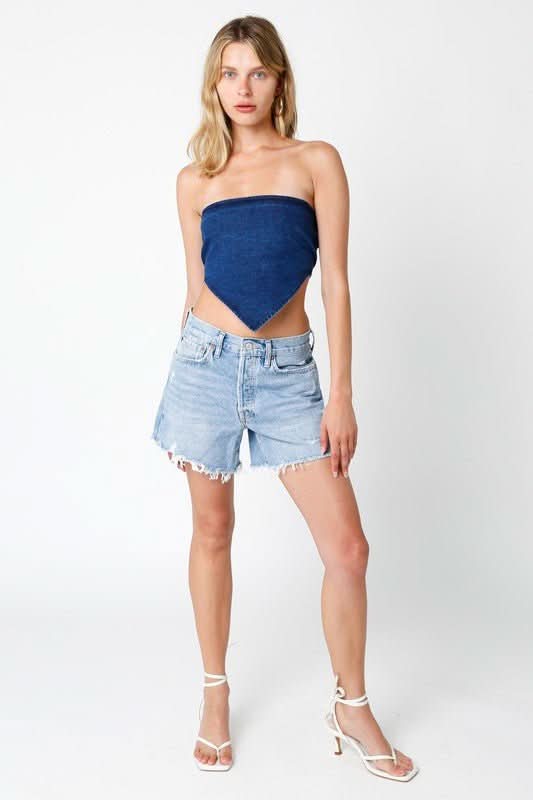 Denim Bandana Top