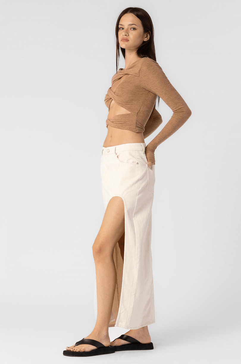 Denim Maxi Skirts For Women 