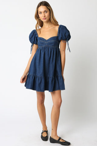 Denim Puff Sleeve Dress