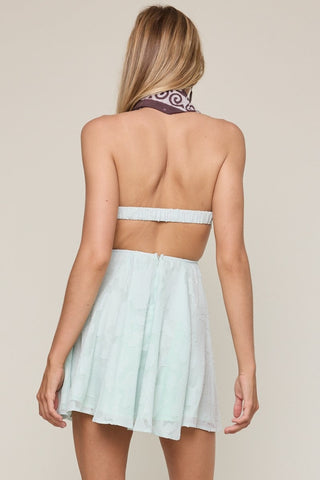 Edina Mint Strapless Mini Dress, party dress - Back View