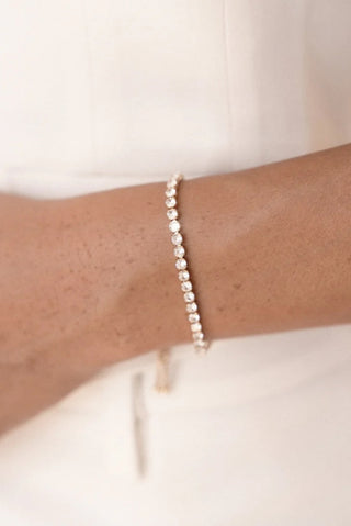 Ettika adjustable dainty crystal bracelet close-up