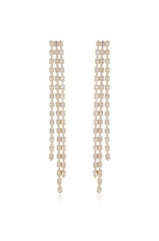 Ettika Gold Fan Out Crystal Earrings