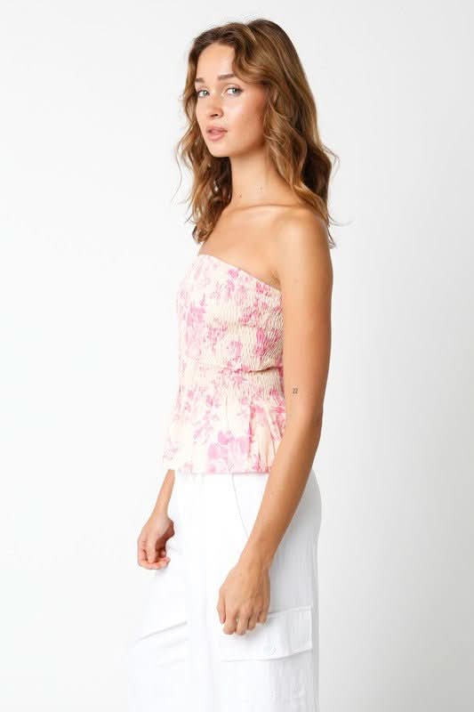 Floral Peplum Waist Top