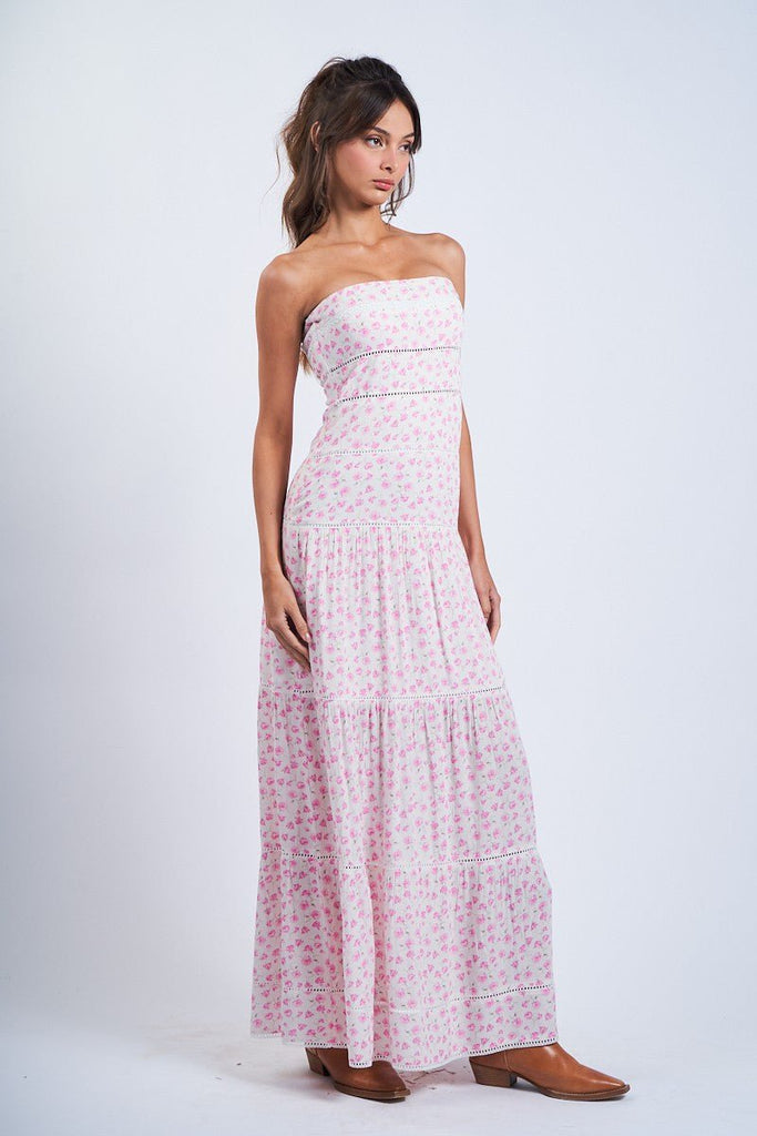 Floral Strapless Mazi Dress