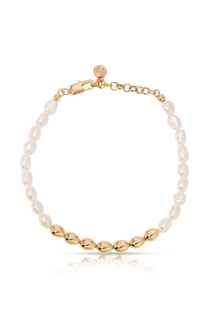 Gold Freshwater Pearl Bracelet