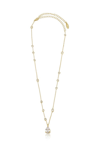 Ettika Gold Crystal Pendant Necklace