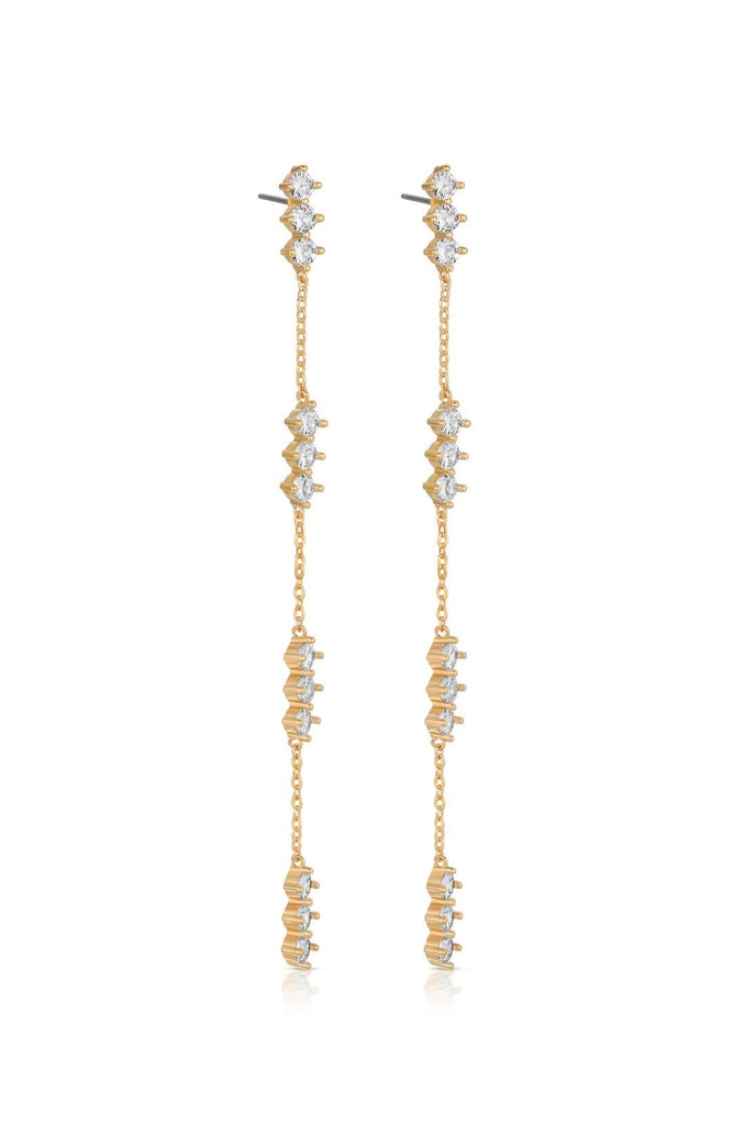 Gold Sparkly Drop Earrings